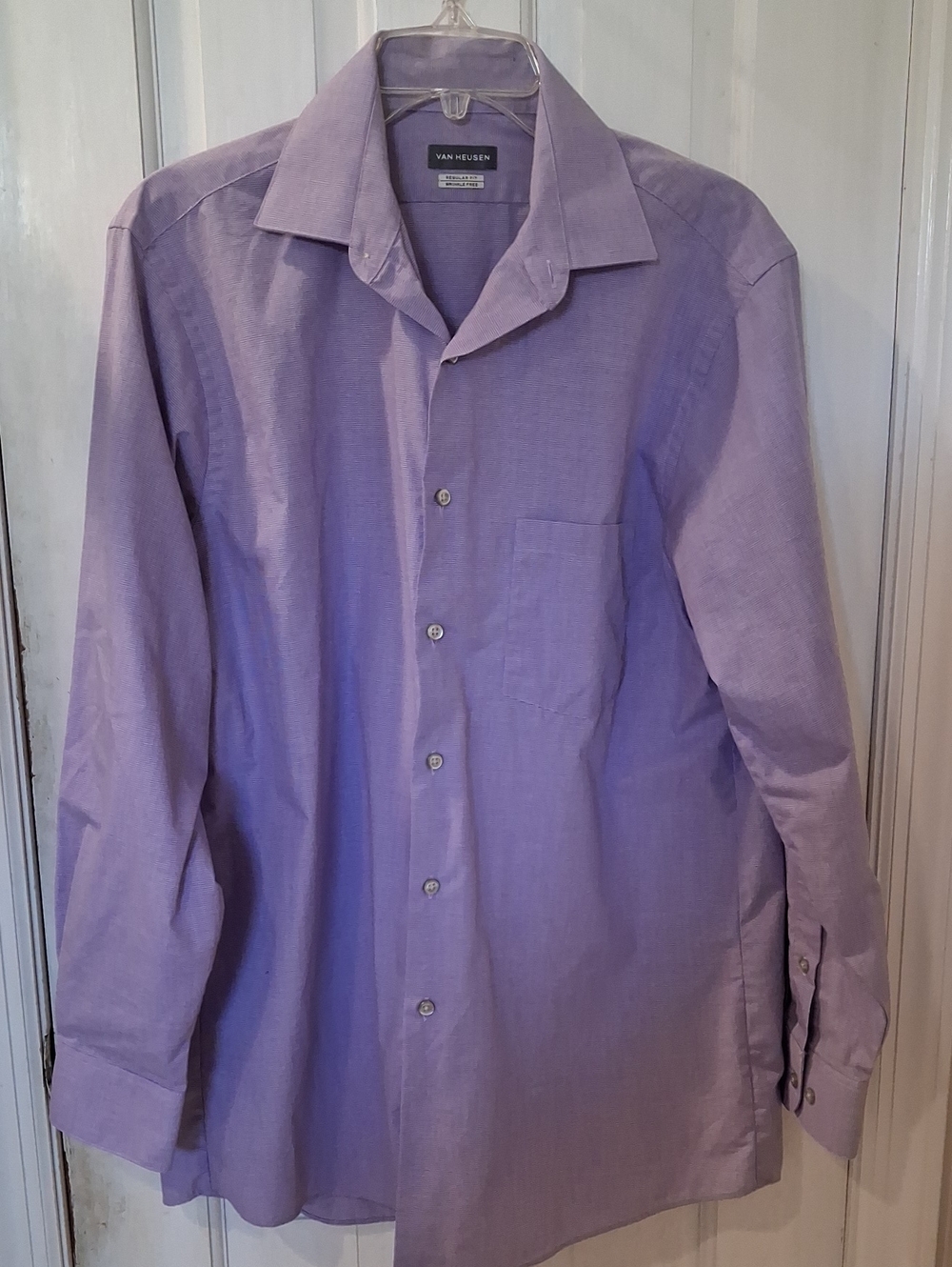 Van Heusen Men’s Lavender Dress Shirt - Point Collar